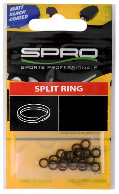 Spro Matt Black SPLIT RING #10 15 Stück Gr. 10 25kg Predator Series Sprengringe