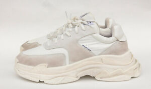 $895 Balenciaga Triple S Sneakers Ivory 
