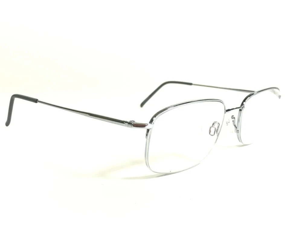 Marchon Eyeglasses Frames FLEXON 606 LT GUNMETAL Shiny Silver Half Rim 54-19-140 - Image 3 of 4