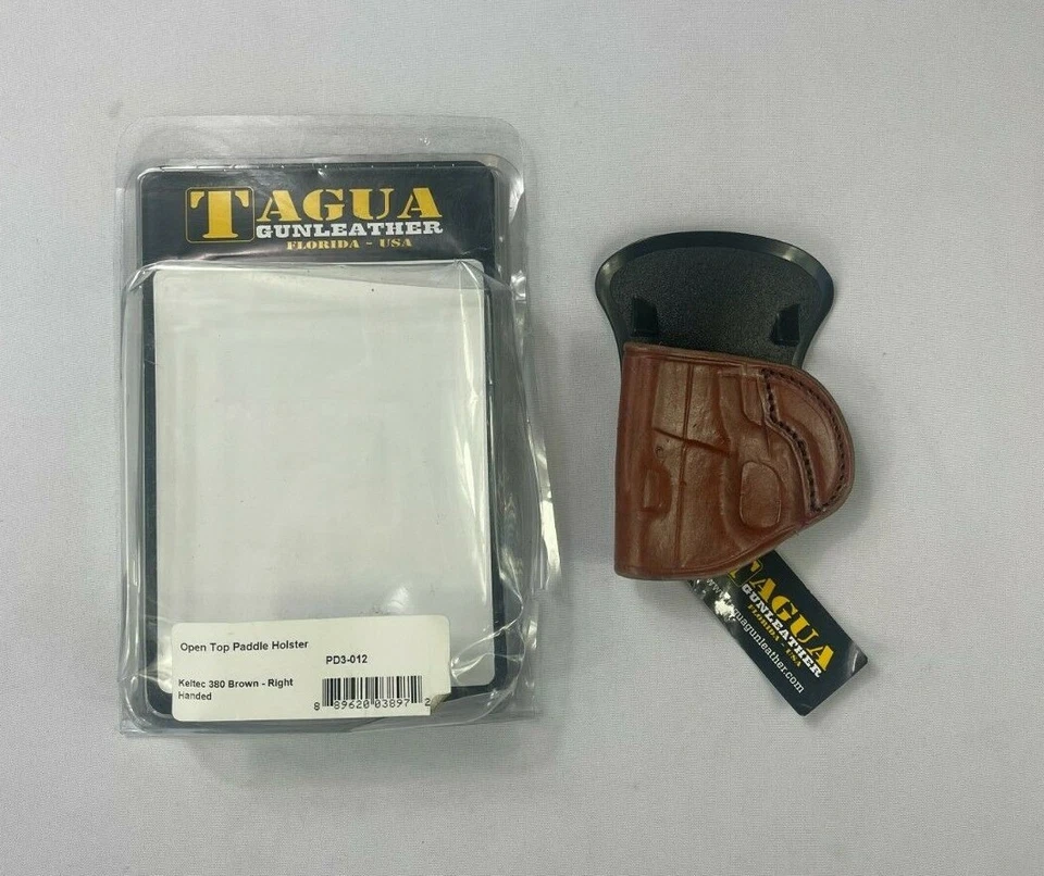 Funda de paleta abierta Tagua PD3-012 Gunleather Keltec 380 mano derecha marrón Foto 2 de 3