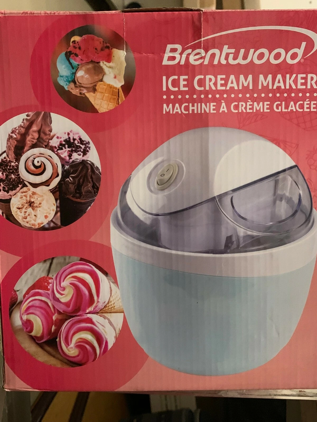 Brentwood TS-1410BL 1 Quart Ice Cream and Sorbet Maker, Frozen Yogurt,...