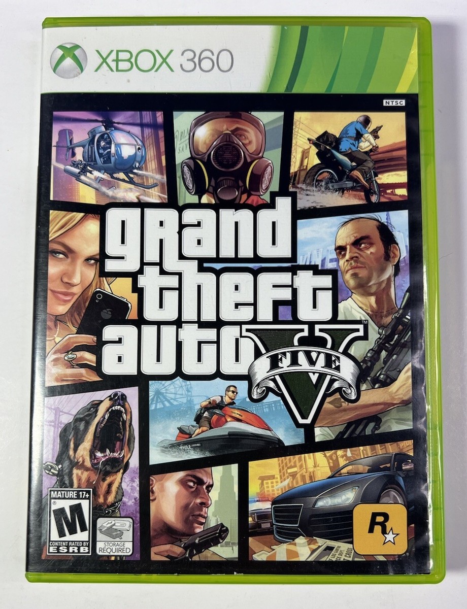 Grand Theft Auto V 5 Microsoft Xbox 360, 2013) CIB w/ Map & Manual
