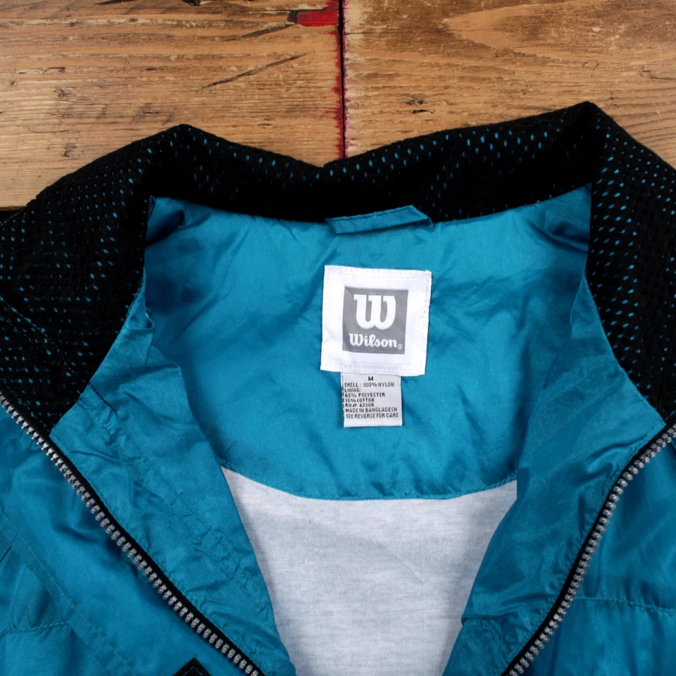 Chaqueta cortavientos Wilson vintage M azul para mujer Foto 3 de 4