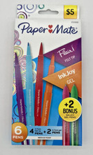 Paper Mate Flair 6 Color Pens 4 Felt Tip 2 Gel Ink Joy Medium Point 0.7 mm