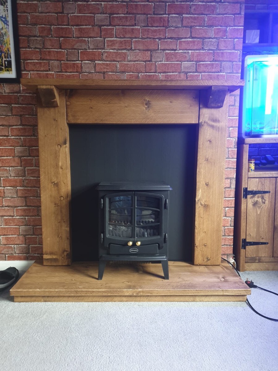 Chunky Rustic Pine Quality Handmade Fire Surround | eBay
