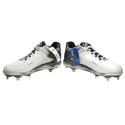 Adidas Men\'s PowerAlley 3 Metal Baseball Cleats S84756 White Black Grey Size 9 Adidas Men main image 3