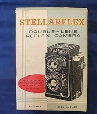VINTAGE STELLARFLEX DOUBLE LENS REFLEX TOY CAMERA BOX INSTRUCTIONS - Pre-Owned