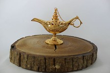 AUTHENTIC ALADDIN GENIE LAMP ALADDIN'S MAGIC LAMP AUTHENTIC GOLD COLOR