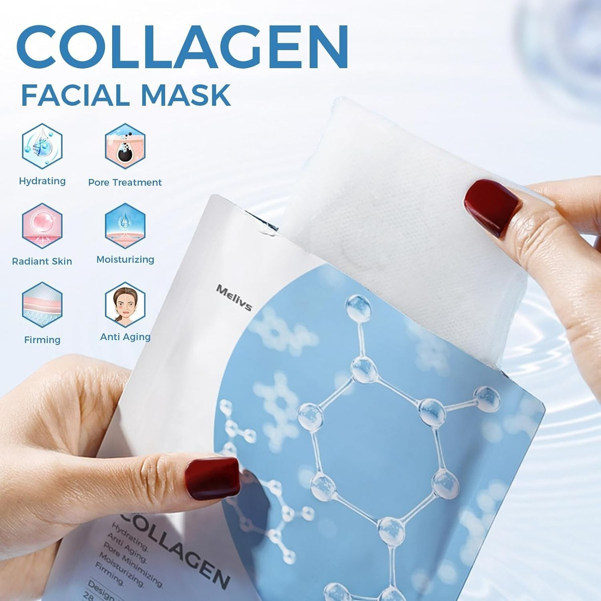 Melivs Collagen Face Mask Hydrating, Hydrating & Soothing Facial