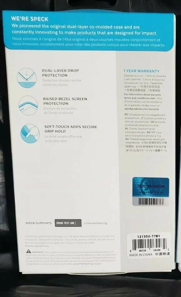 Speck CandyShell Fit For iPhone Xs,X, Case - Black Gunmetal - Image 2 of 2