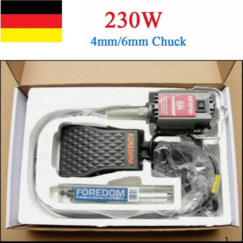 Foredom 4mm/6mm Hängende Flexwelle S-R Mühlenmotor für Schmuckdesign & Reparatur