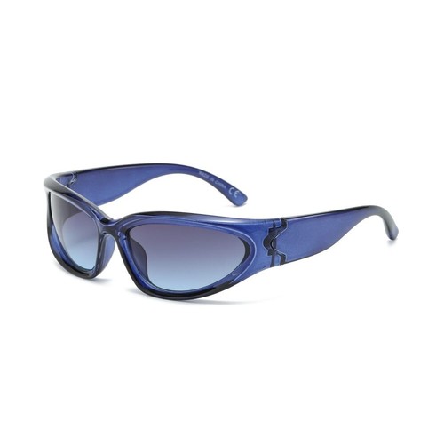 Occhiali da sole sportivi donna Clebrity Shield lusso stile retrò vintage tonalità spiaggia - Foto 10 di 18