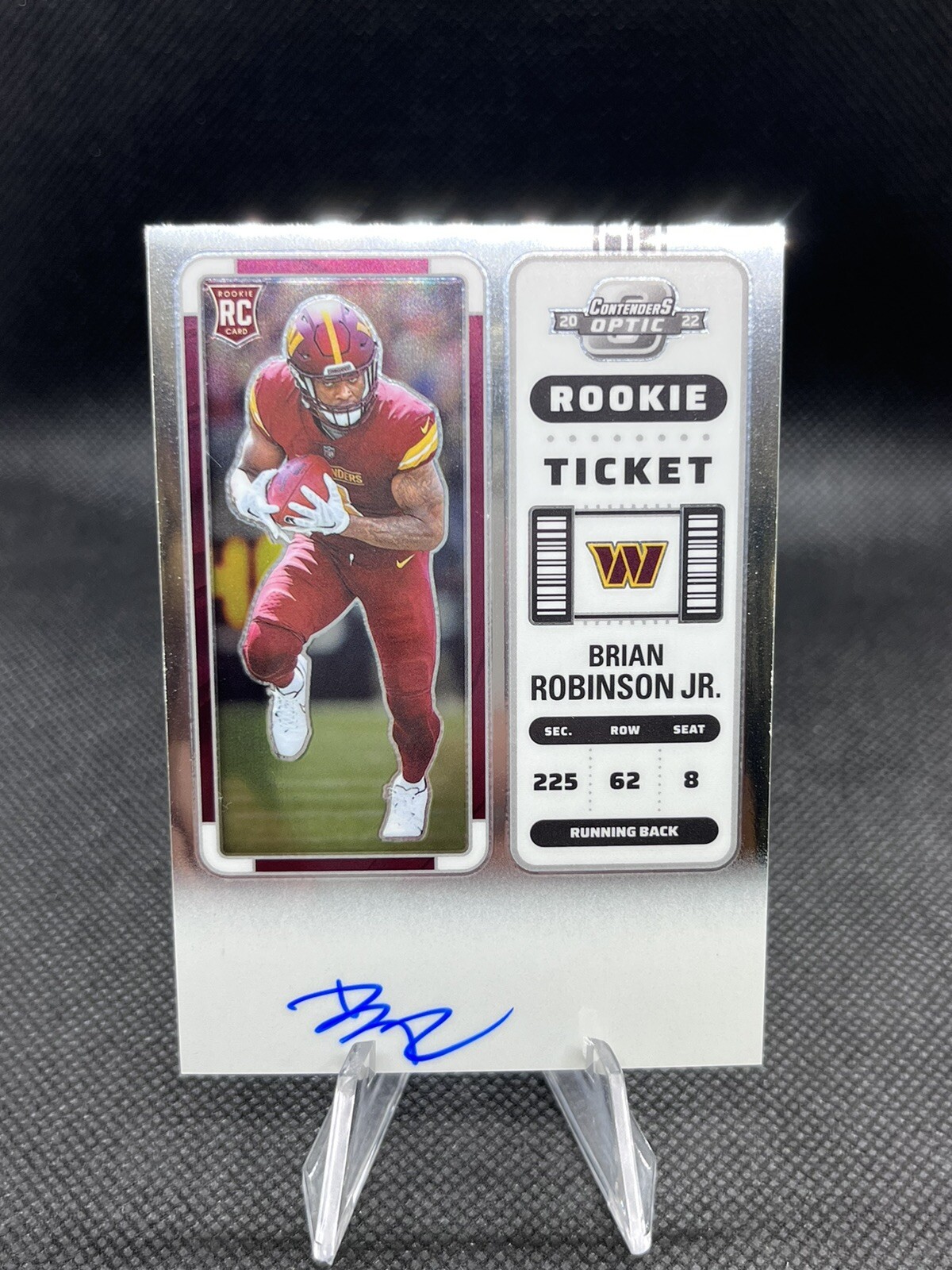 2022 Contenders Optic Football #106 BRIAN ROBINSON JR. RC Auto Rookie Ticket