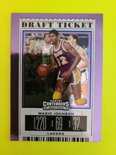 2019-20 Panini Contenders Draft Picks Blue Foil Magic Johnson #40 LA Lakers HOF!