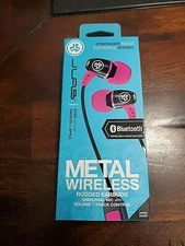 JLab Audio Metal Bluetooth Wireless Rugged Earbuds Black & Pink NEW!         B19