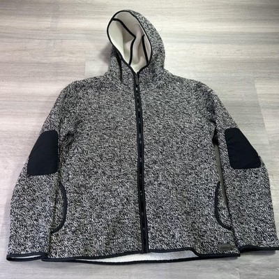 Merrell Jacket Mens XL Gray Hooded Full Zip Fleece Lined M-Select Regulate