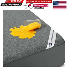King Size Mattress Protector Waterproof, 200 GSM Terry Mattress Cover...