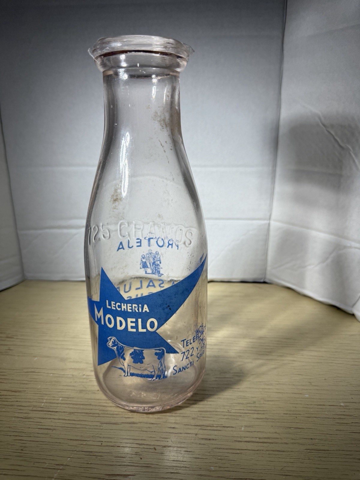 Leche Modelo Cuban Milk Bottle 1 Qt Pyro.