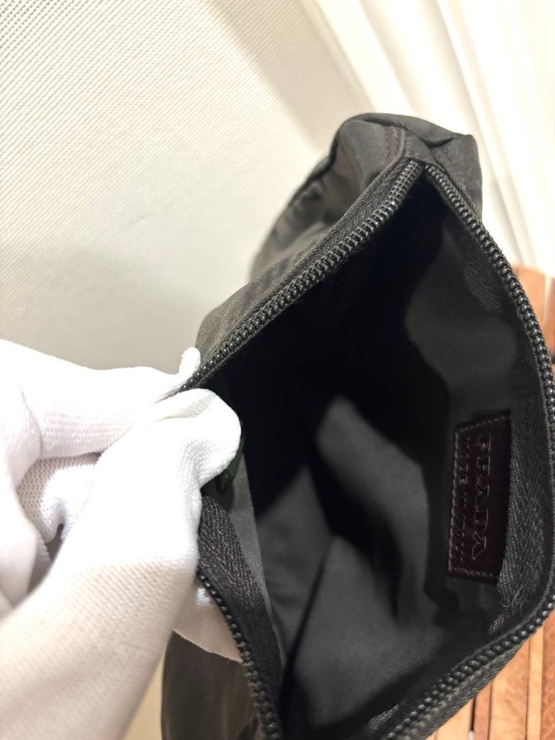 PRADA pouch pocket tissue holder triangular logo … - image 7