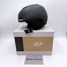 GIRO Ledge FS Matte Black Ski Snowboard Helmet Removable Ear Pads Hard Shell