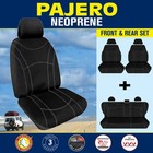 For Mitsubishi Pajero NT NW NX 2009-2021 Neoprene FRONT & REAR Seat Covers