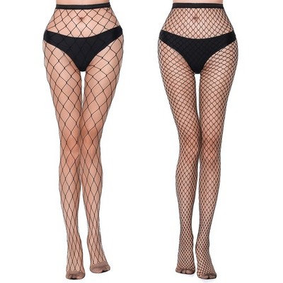 2 Pairs Mesh Fishnet Stockings High Waist Tights Fishnet Stockings for Women