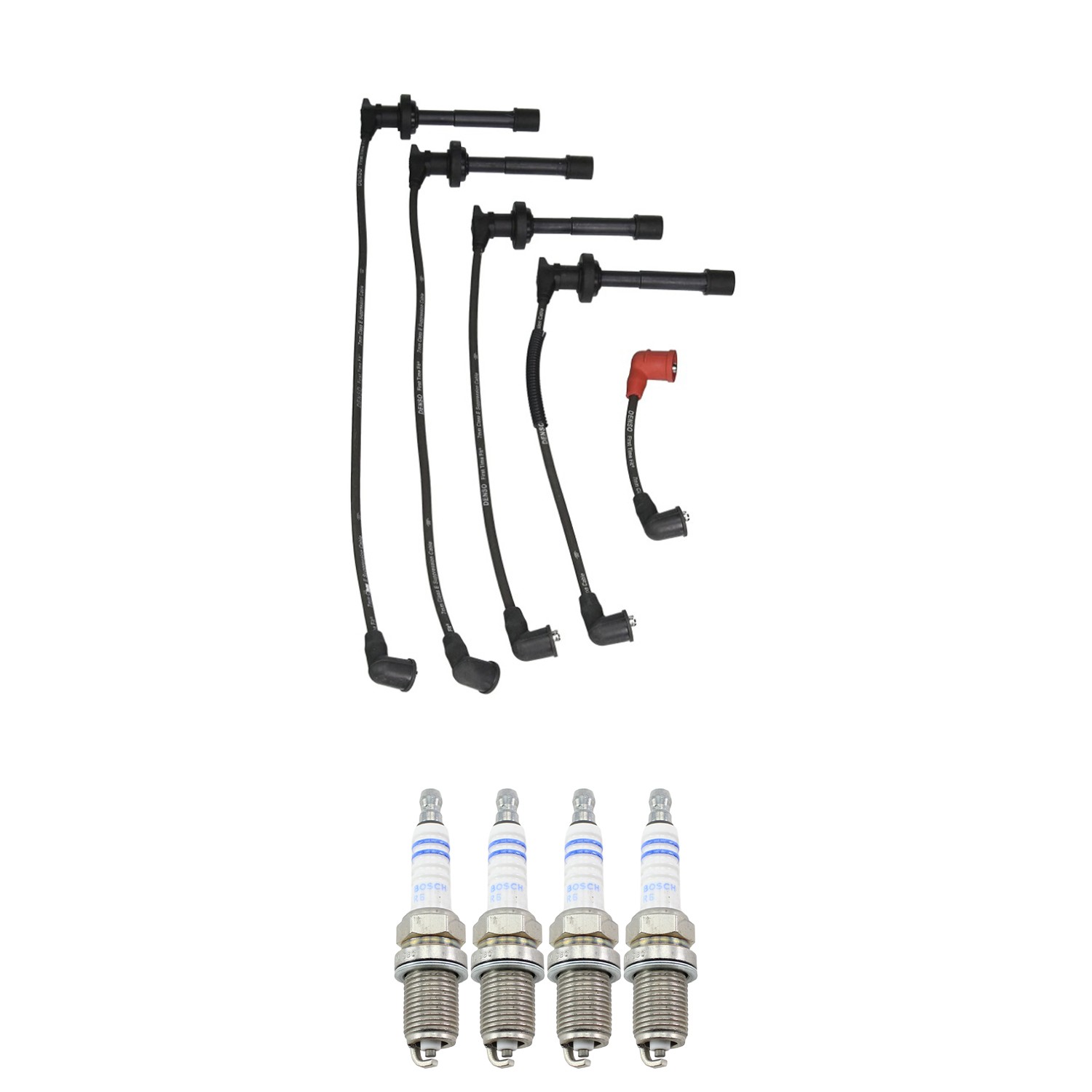 Denso Ignition Wire and Spark Plug Kit for Nissan 200SX Sentra 91-99 2.0L 4Cyl