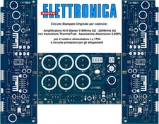 c.s. LX1755 S+D + LX1754 nuova ELETTRONICA Amplificatore HiFi Stereo 200Wrms 4Ω