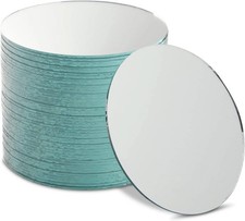4-Inch round Glass Mirrors for Crafts - 4-Inch, 50-Pack, Blue, Modern - Craft Su