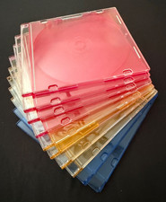 CD/DVD Jewel Cases 10ct Choose Color, Single Disc Storage, Tabs for Print Media