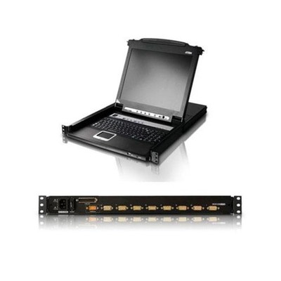 Aten - CL5708M - Aten Slideaway CL5708 17 LCD Console 8-Port Combo KVM with