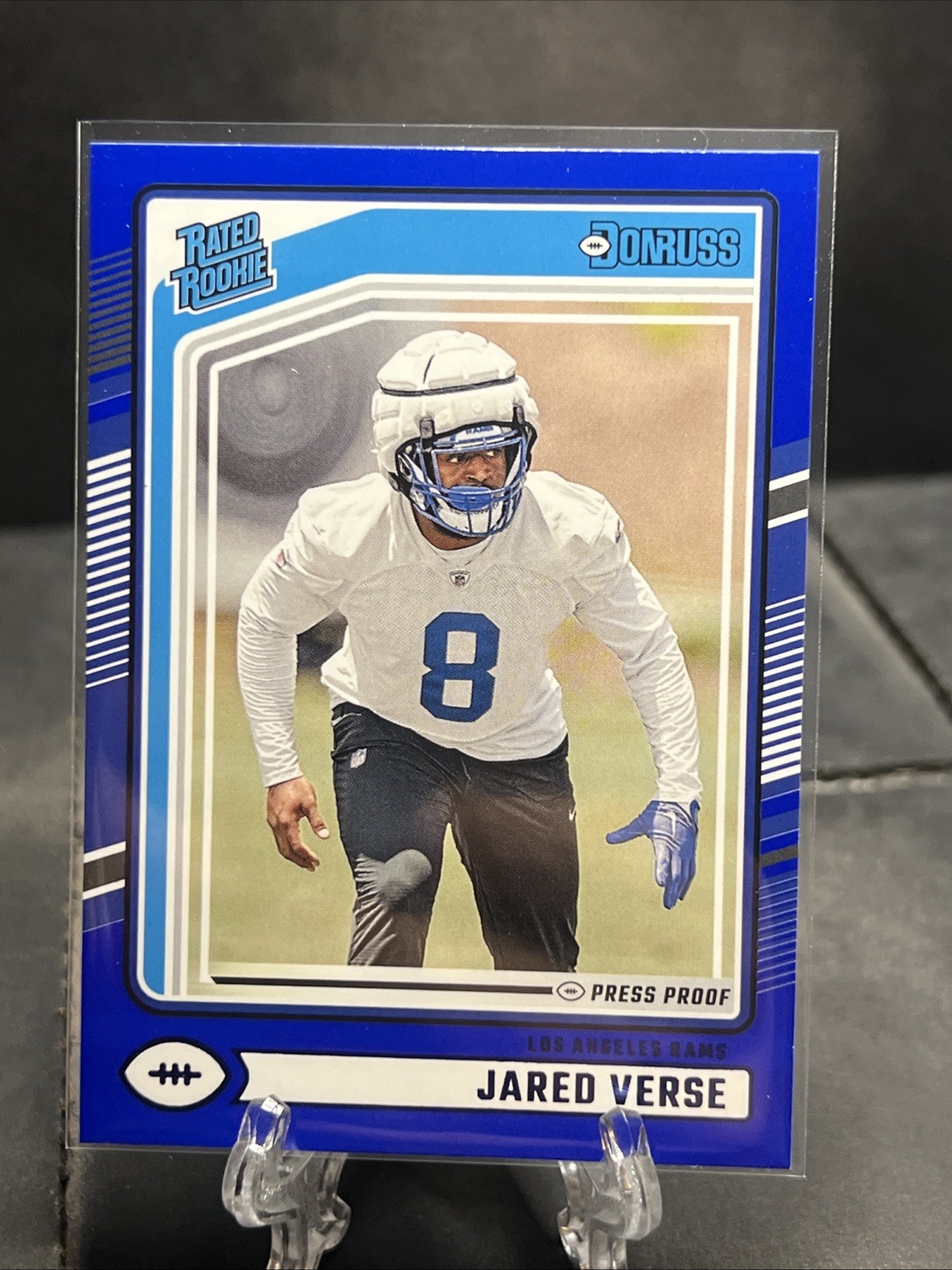 2024 Panini Donruss - Rated Rookie Jared Verse #341 Blue Press Proof (RC)