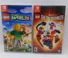 Nintendo Switch Game Lot Lego The Incredibles & Lego Worlds Tested