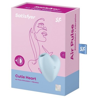 Satisfyer Cutie Heart Blue Clitoral Stimulator Vibrator Multi Vibrator Modes