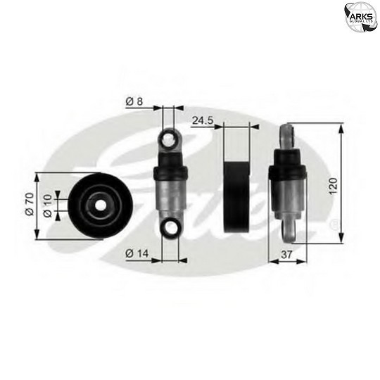 TENSIONER PULLEY VRIBBED BELT T38242 FOR BMW N52 B25 BE 2.5L M54 B30 3.0L 6cyl - Image 15