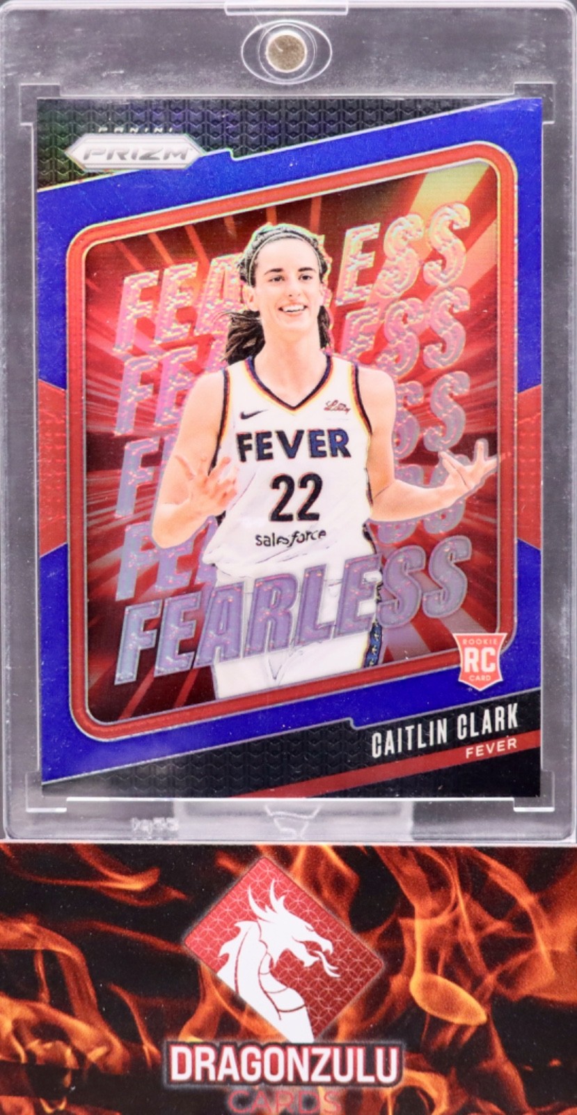 2024 Panini Prizm Caitlin Clark Fearless Blue /49 Rookie Fever