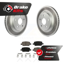 Rear Coated Brake Rotor Ceramic Pad Kit For 2016-2022 Chevrolet Camaro LT LT1 LS