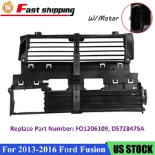 For 2013 2014 2015 2016 Ford Fusion Front Radiator Active Grille Shutter w/Motor