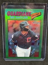 2026 Topps Heritage #256 Bo Naylor Chrome Green #/99