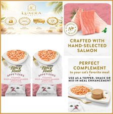 Cat Food Topper Lickable Grain Free Wild Alaskan Salmon 1.1 oz Trays Pack of 20