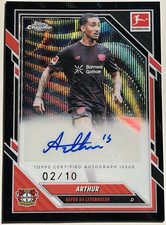 2025-26 Topps Chrome Bundesliga - Arthur BLACK WAVE AUTO #/10 Bayer Leverkusen