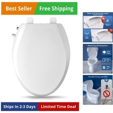 Sedile WC Bidet Allungato con Chiusura Silenziosa, Modalità Bidet Non Elettrico con Du...