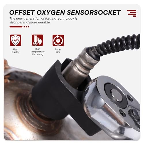 5PCS AutomotiveOxygen Sensor Socket Removal Tool Kit, 3/8” & 1/2” 5pcs 5pcs - Picture 4 of 7