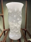 Vintage E.O. Brody Company - Milk Glass Crinkle Vase - Cleveland, Ohio