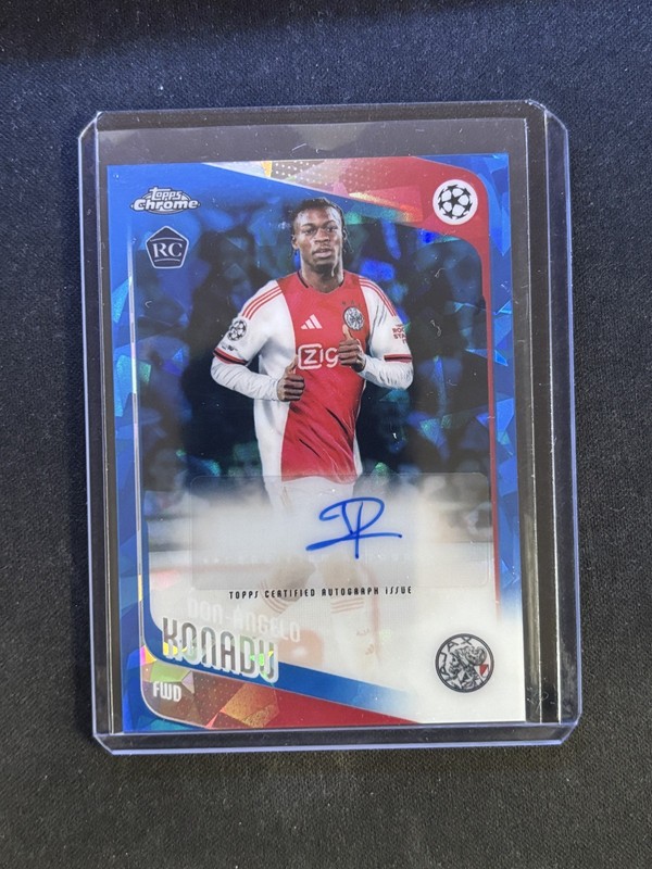 Don-Angelo Konadu 2025 Topps Chrome UEFA Sapphire #CA-DK RC Rookie Auto