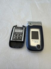Rare Sony Ericsson Z525a Cellphone Silver Cingular Flip Phone W/Battery Untested