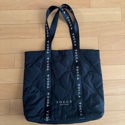 TOCCA Tote Bag Black Nylon 40x35cm with 8.5cm Depth