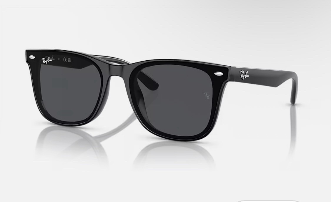Ray-Ban Men's Square Sunglasses Black Plastic Frame Black Tinted