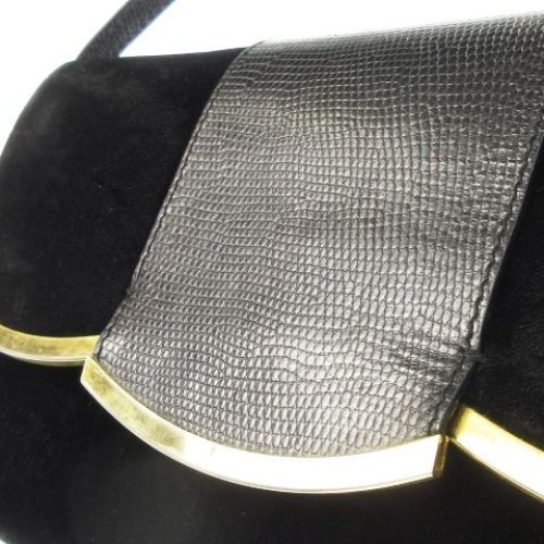 EMPORIO ARMANI Handbag One Handle 2way Clutch Bag Black women From Japan - Picture 22 of 24