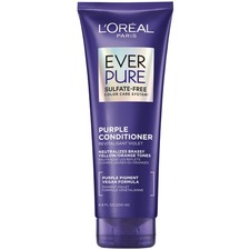 L’Oreal Paris Sulfate Free Brass Toning Purple Conditioner for Blonde, Bleach...